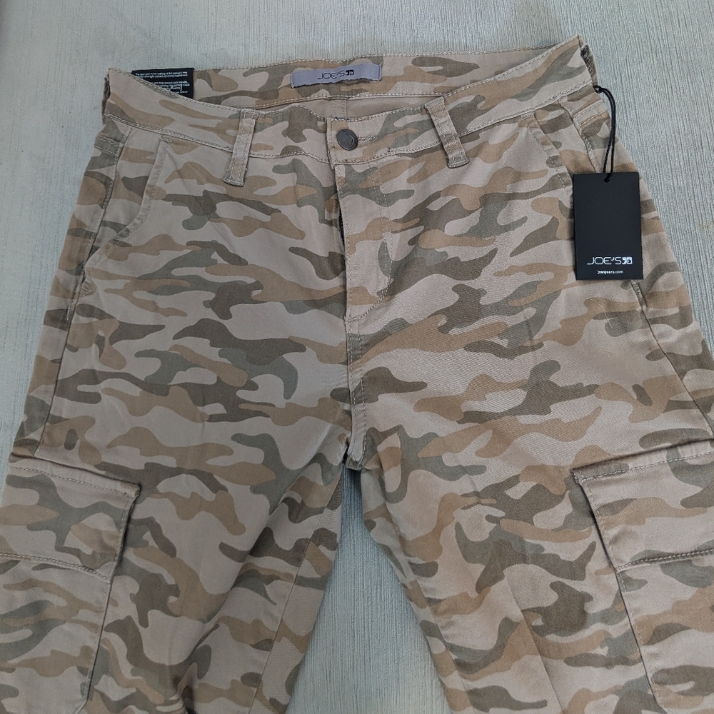 Joe's Jeans Mid Rise Utility Skinny Jeans - Olive Camo Size 29
